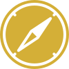 Gold compass icon