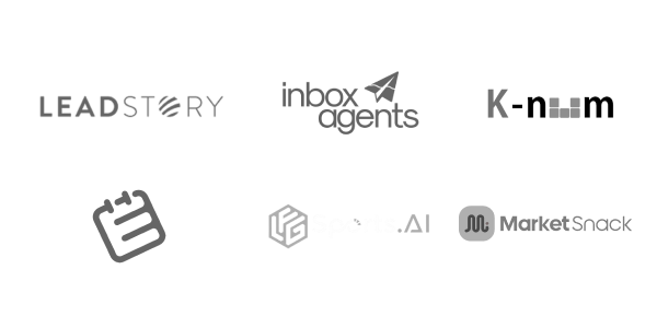 Logos of SaaS companies and teams associated with Venture Compass